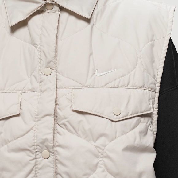 NWT Nike Sportswear Essentials Women’s Beige Vest, Size Large - Picture 5 of 10